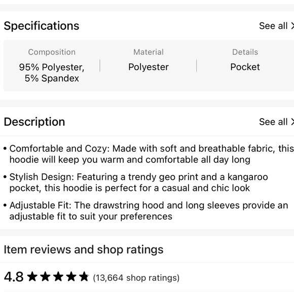 CLEARANCE 🔖 NWT BLUE/WHITE SOUTHWESTERN PRINT HOODED SWEATSHIRT Women’s XXL - Picture 4 of 5